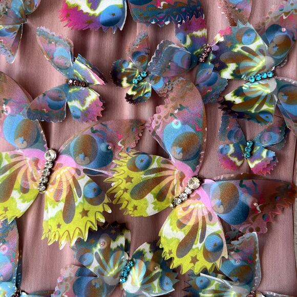 Cynthia Rowley Butterfly Appliqué Mini dress Size 4 - Picture 10 of 11